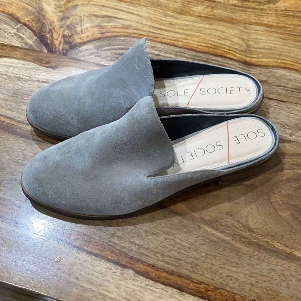 Sole society suede slides